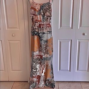 Gabby Skye Multi Color Printed Maxi Dress